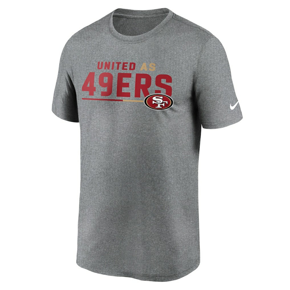 San Francisco 49ers Legend Team Shoutout Performance T-Shirt - Heather Gray T-shirts