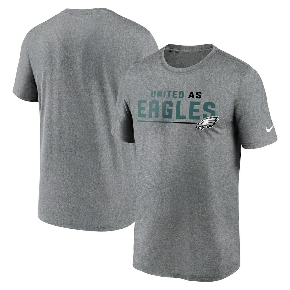 Philadelphia Eagles Legend Team Shoutout Performance T-Shirt - Heather Gray T-shirts