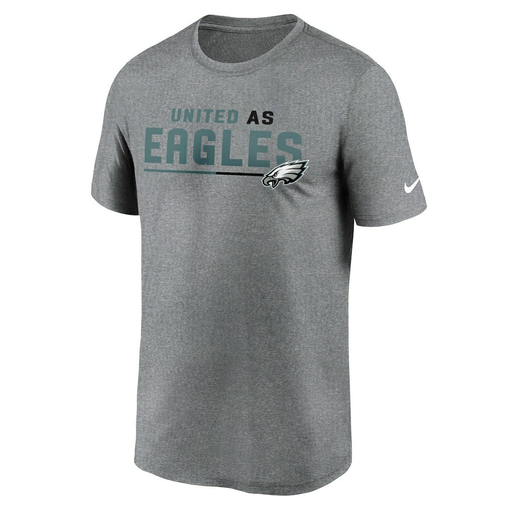 Philadelphia Eagles Legend Team Shoutout Performance T-Shirt - Heather Gray T-shirts