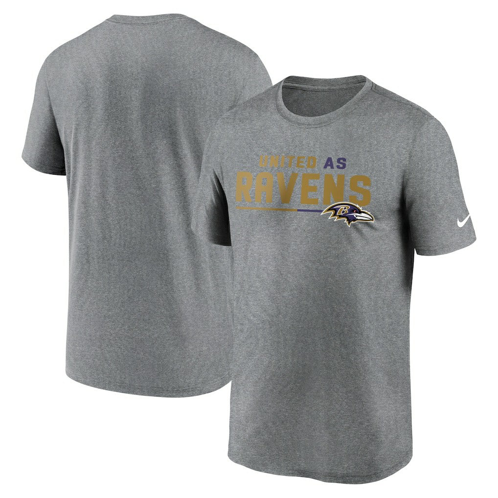 Baltimore Ravens Legend Team Shoutout Performance T-Shirt - Heather Gray T-shirts
