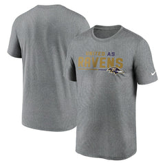 Baltimore Ravens Legend Team Shoutout Performance T-Shirt - Heather Gray T-shirts