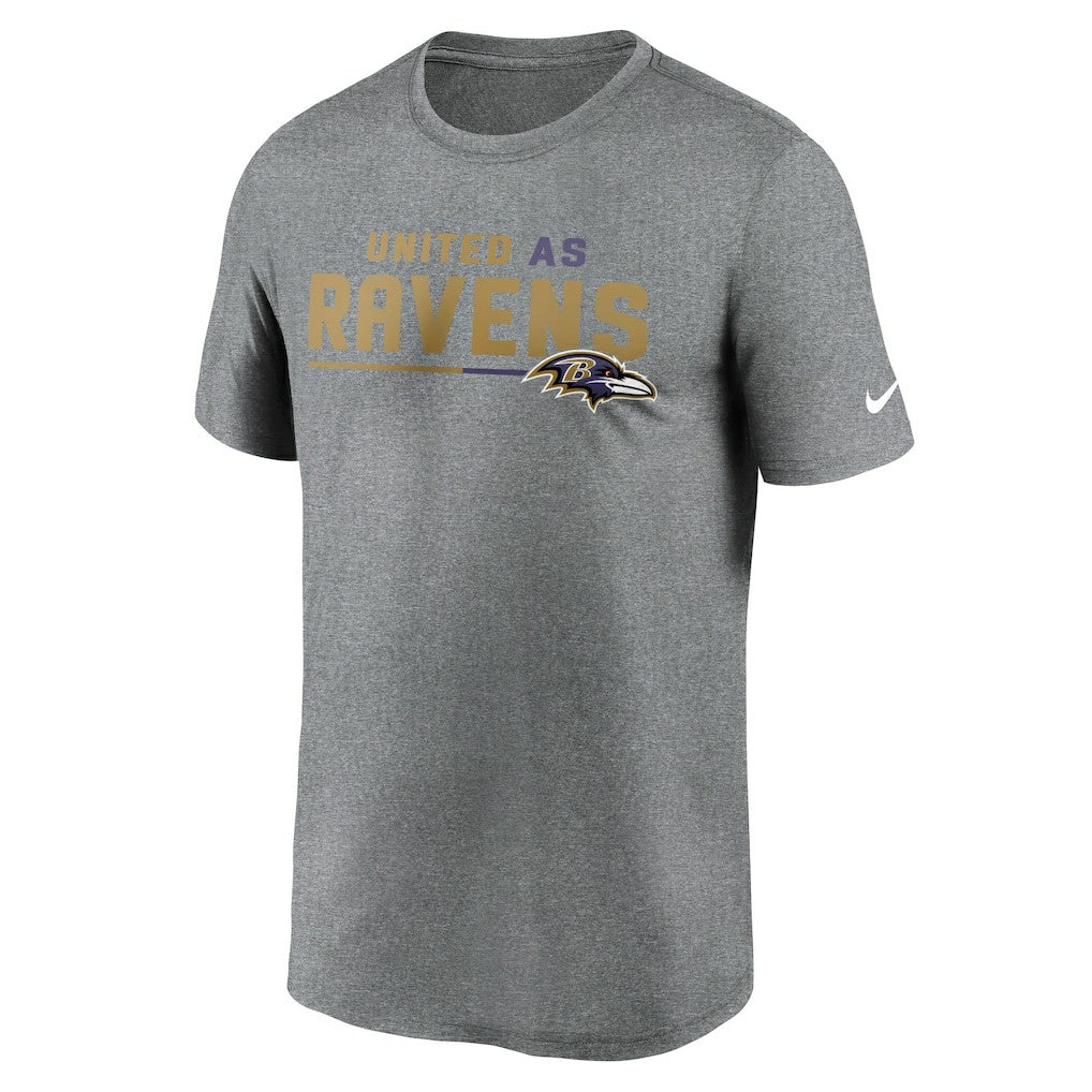 Baltimore Ravens Legend Team Shoutout Performance T-Shirt - Heather Gray T-shirts