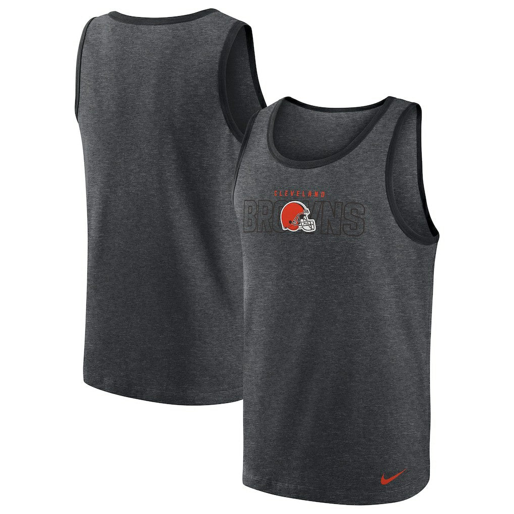 Cleveland Browns Tri-Blend Tank Top - Heathered Charcoal Tops