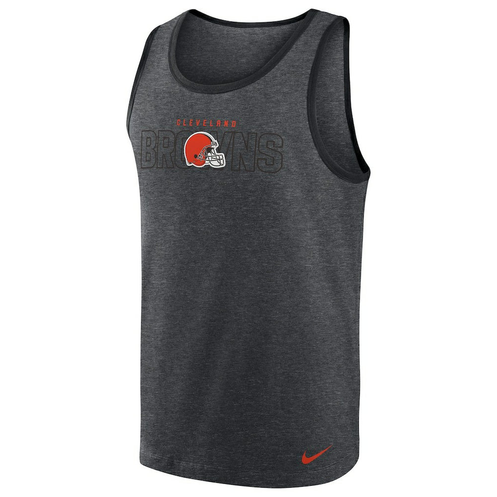 Cleveland Browns Tri-Blend Tank Top - Heathered Charcoal Tops
