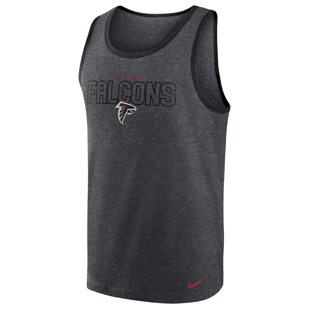 Atlanta Falcons Tri-Blend Tank Top - Heathered Charcoal Tops