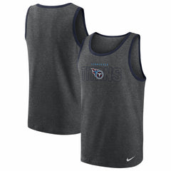 Tennessee Titans Tri-Blend Tank Top - Heathered Charcoal Tops