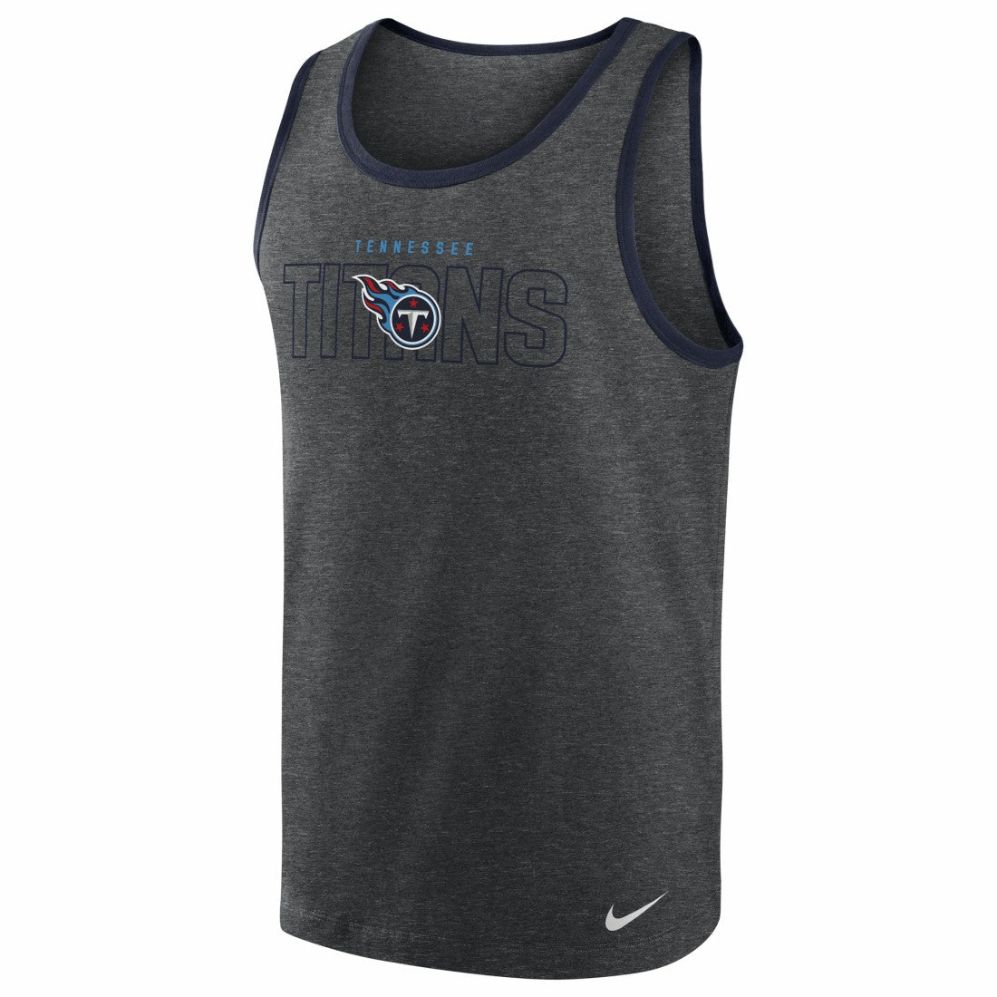 Tennessee Titans Tri-Blend Tank Top - Heathered Charcoal Tops