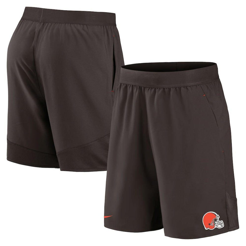 Cleveland Browns Stretch Woven Shorts - Brown Shorts