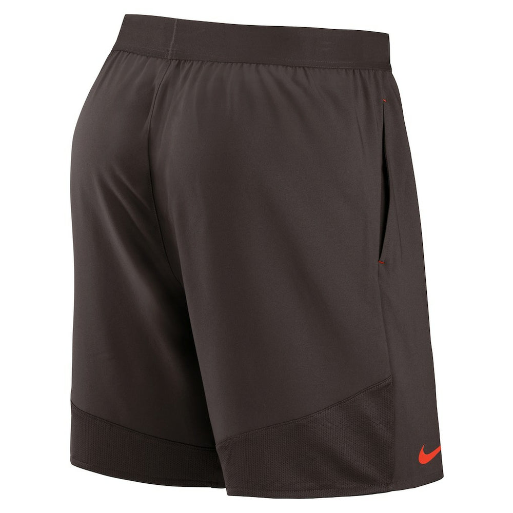 Cleveland Browns Stretch Woven Shorts - Brown Shorts