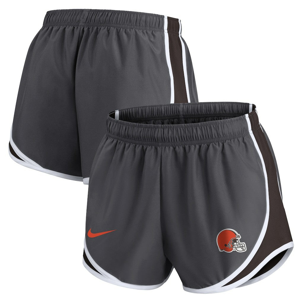 Cleveland Browns Women's Team Logo Performance Tempo Shorts - Charcoal Shorts