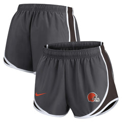 Cleveland Browns Women's Team Logo Performance Tempo Shorts - Charcoal Shorts