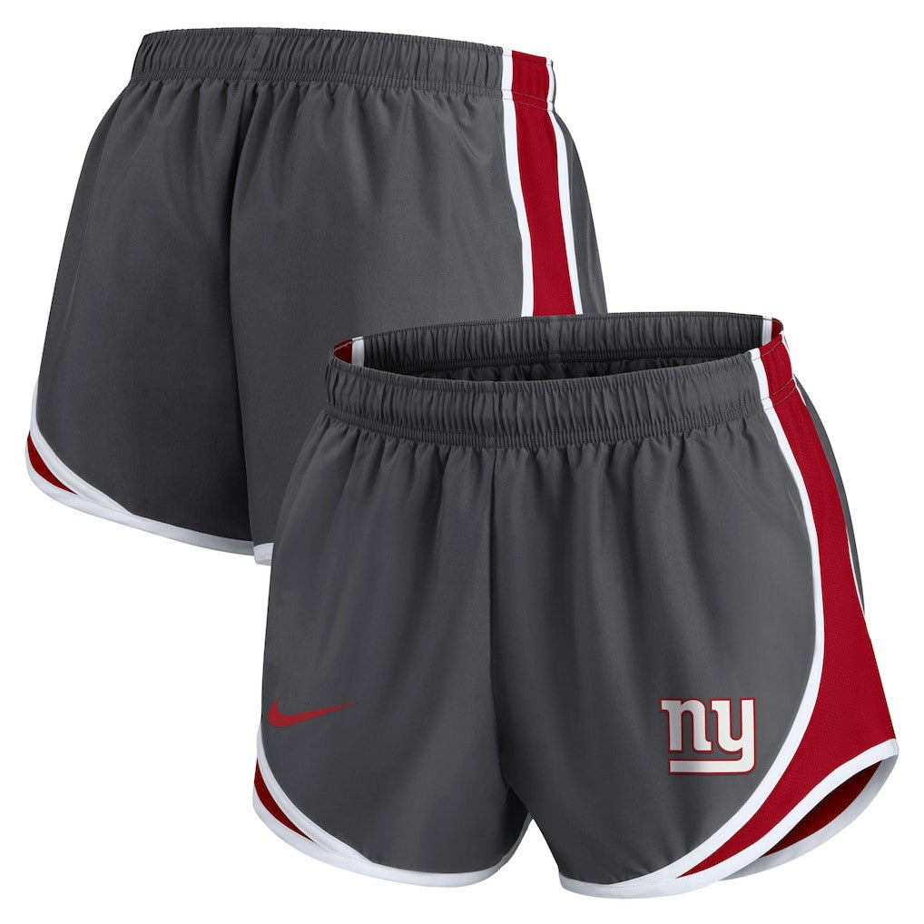 New York Giants Women's Team Logo Performance Tempo Shorts - Charcoal Shorts