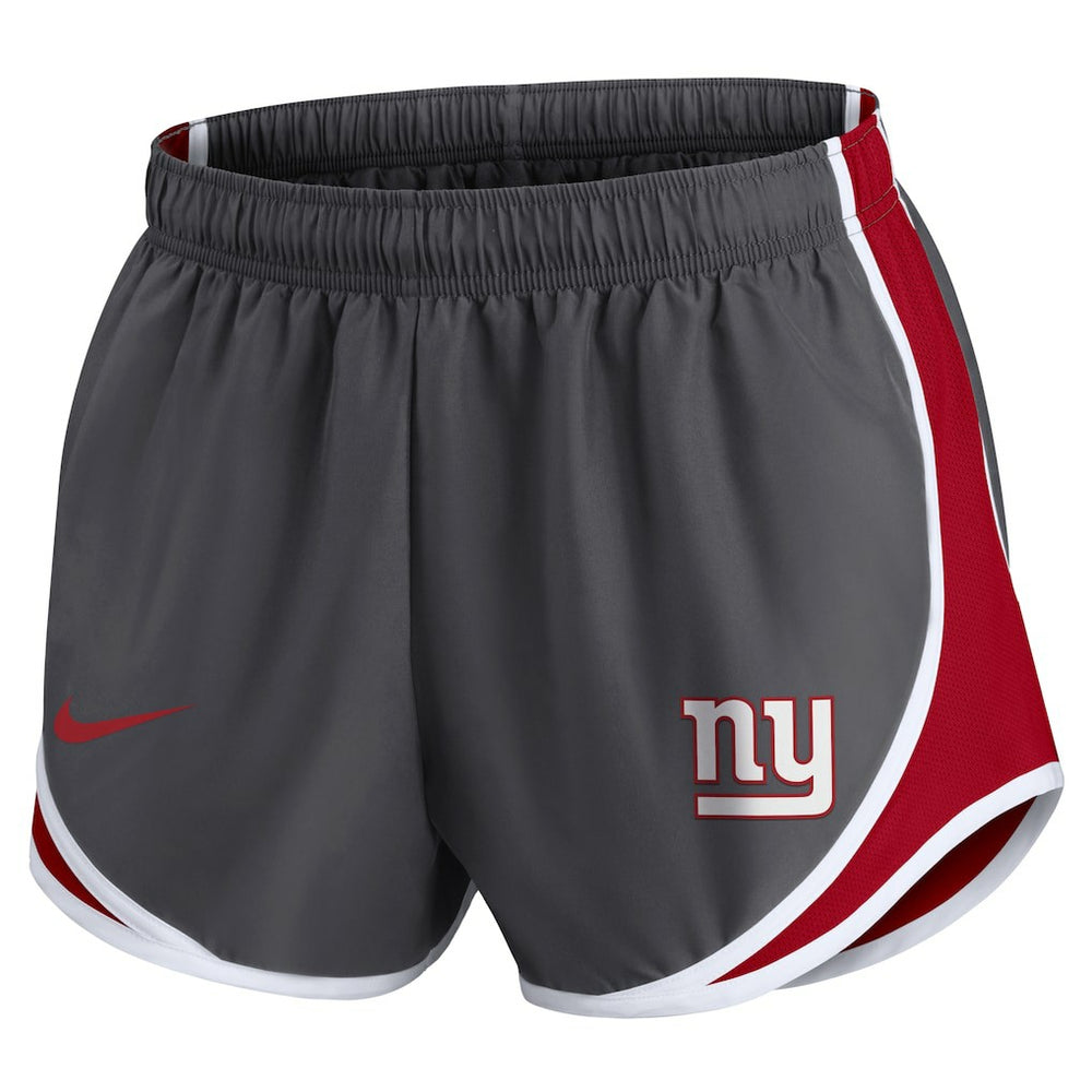 New York Giants Women's Team Logo Performance Tempo Shorts - Charcoal Shorts
