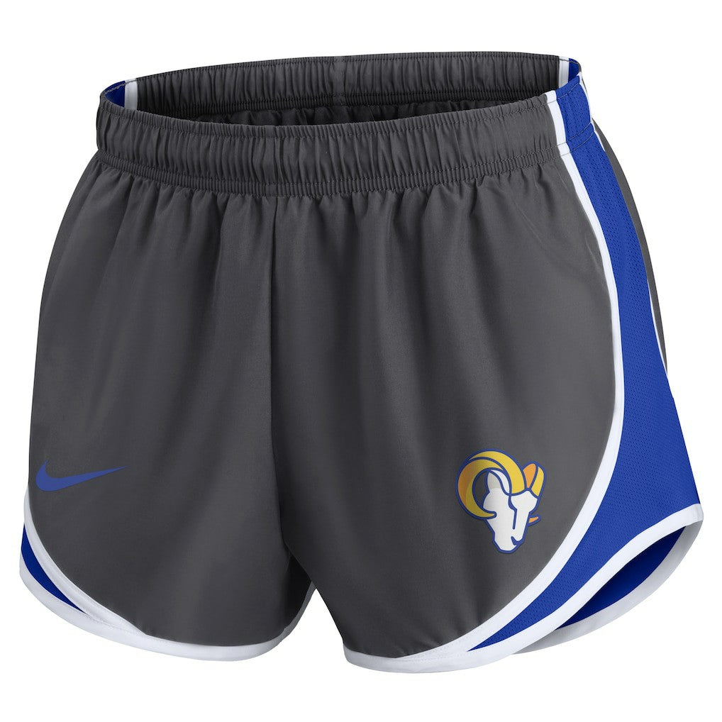 Los Angeles Rams Women's Team Logo Performance Tempo Shorts - Charcoal Shorts