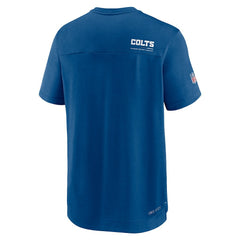 Indianapolis Colts Sideline Coach Chevron Lock Up Logo V-Neck Performance T-Shirt - Royal T-shirts