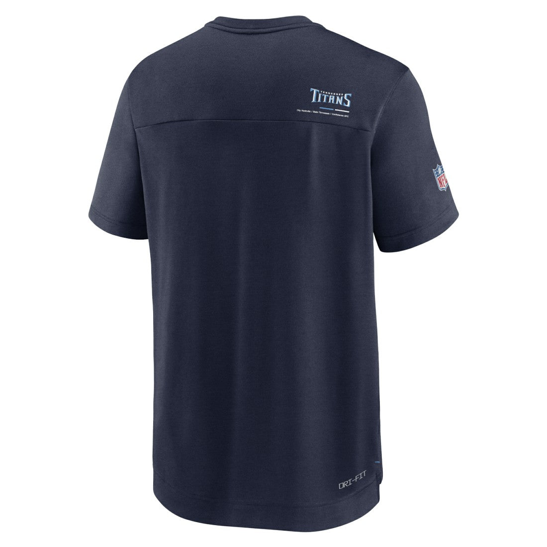 Tennessee Titans Sideline Coach Chevron Lock Up Logo V-Neck Performance T-Shirt - Navy T-shirts