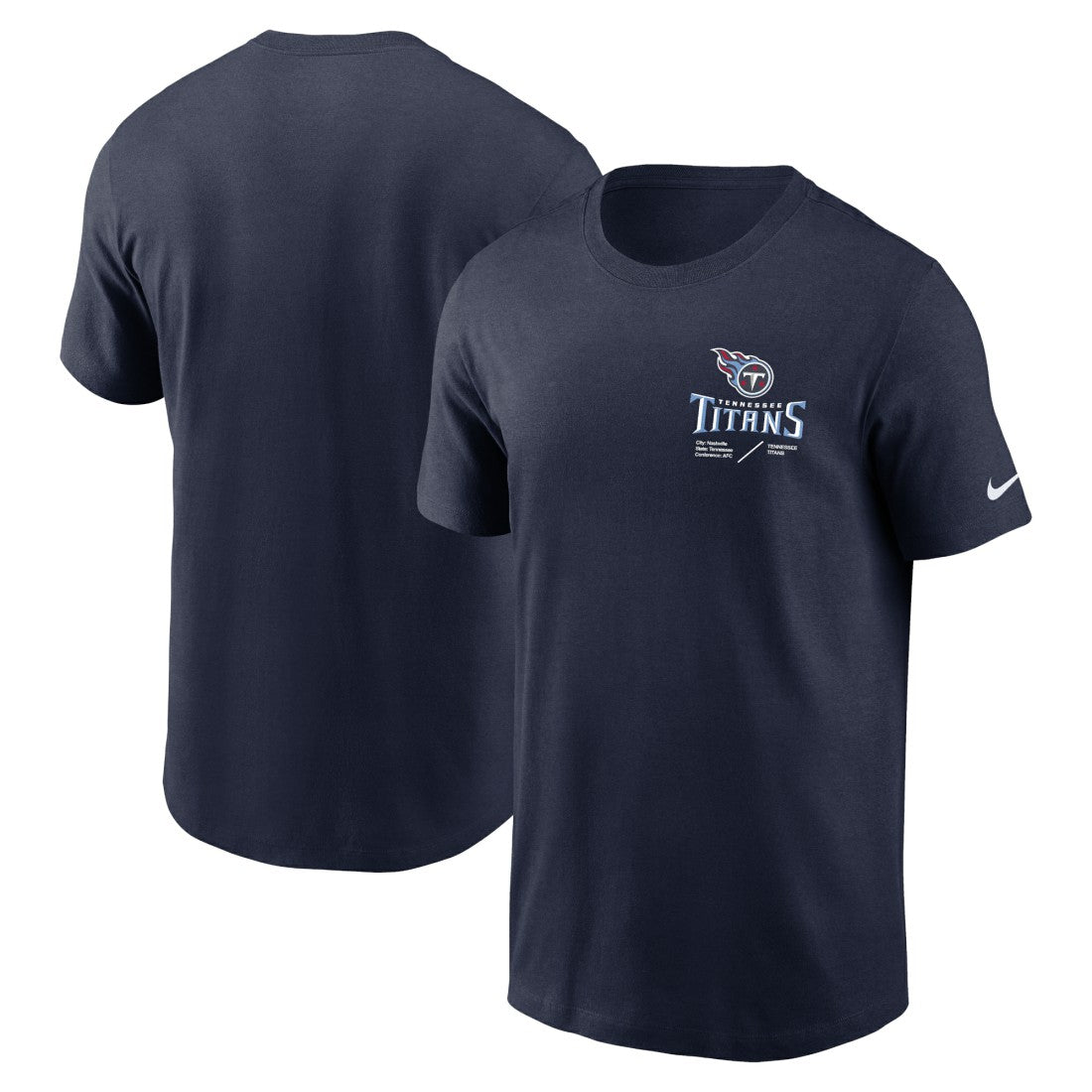 Tennessee Titans Sideline Infograph Lockup Performance T-Shirt - Navy T-shirts