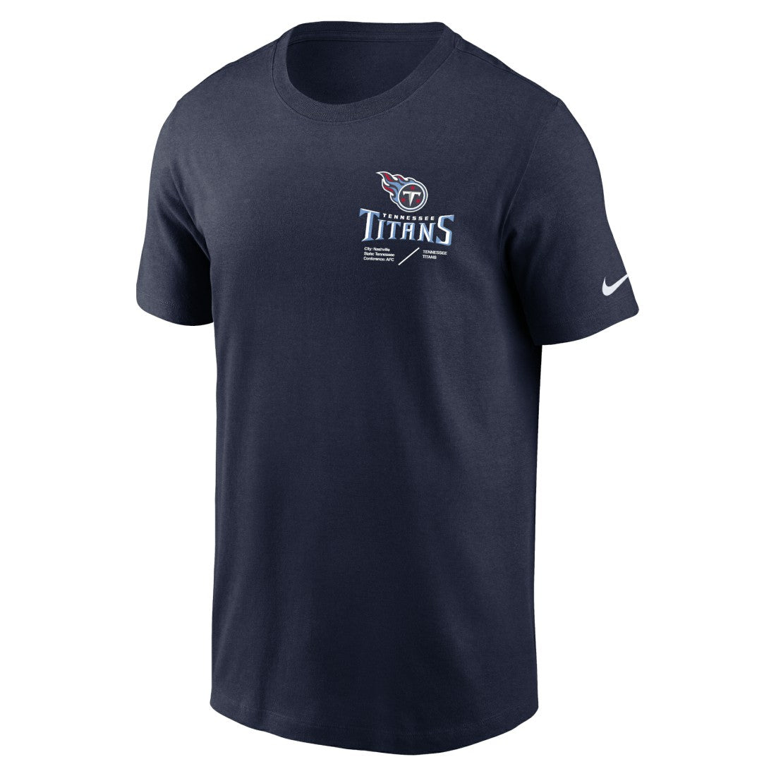 Tennessee Titans Sideline Infograph Lockup Performance T-Shirt - Navy T-shirts