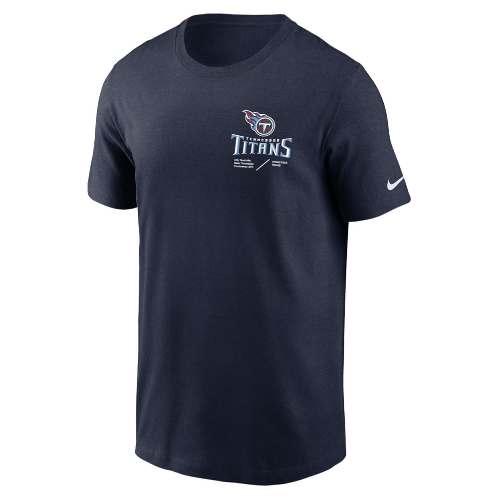 Tennessee Titans Sideline Infograph Lockup Performance T-Shirt - Navy T-shirts