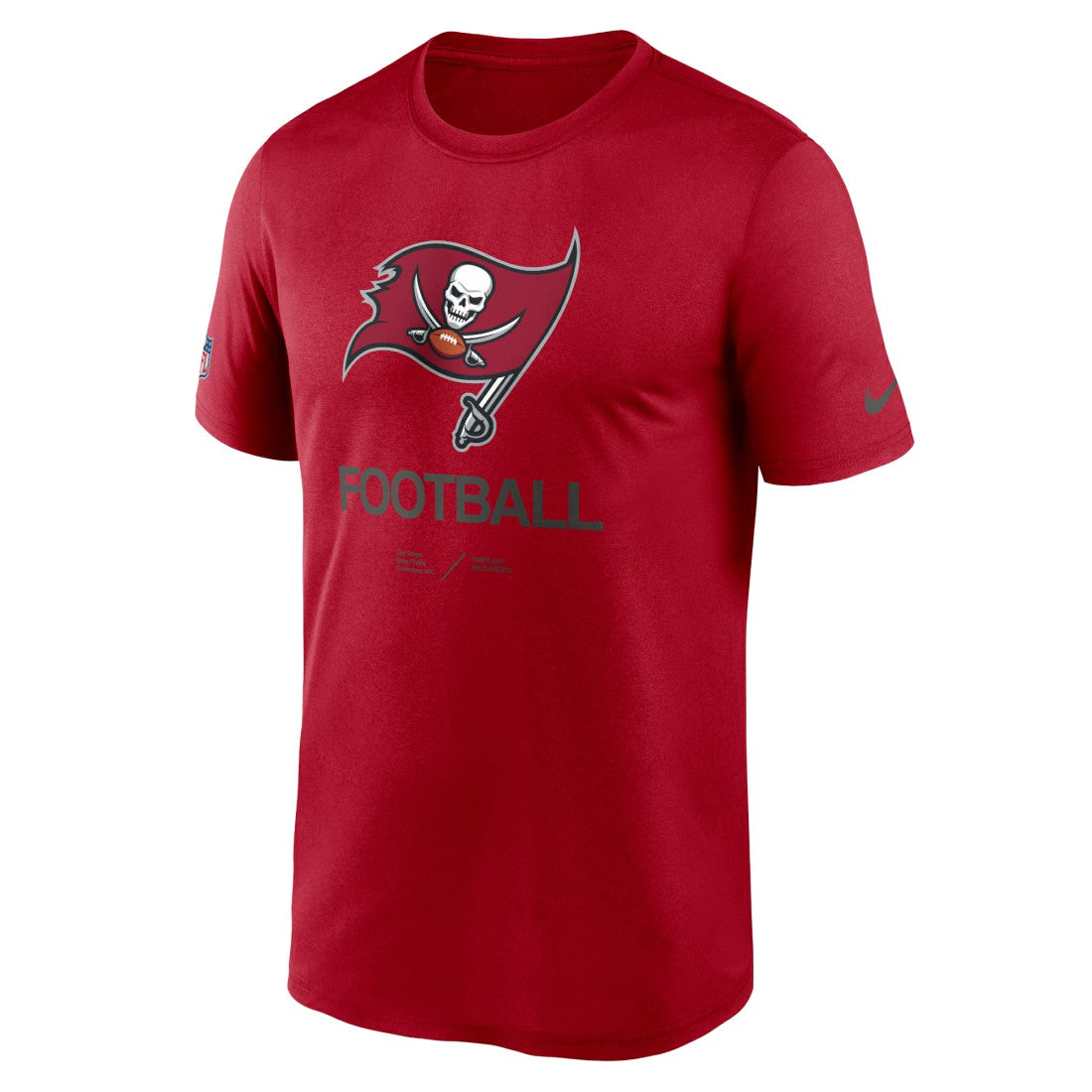 Tampa Bay Buccaneers Sideline Infograph Performance T-Shirt - Red T-shirts