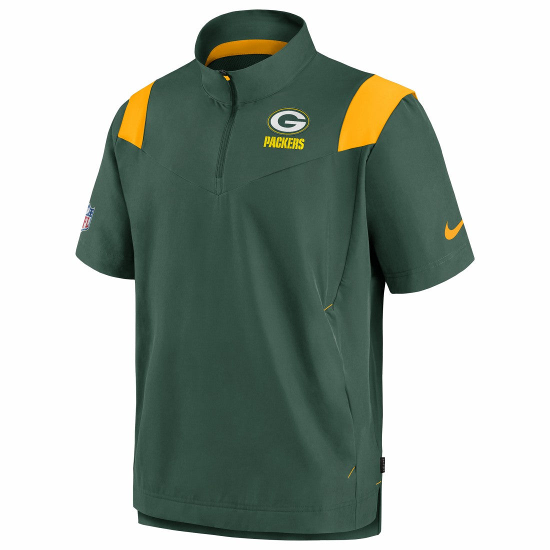Green Bay Packers Sideline Coaches Chevron Lockup Pullover Top - Kelly Green Pullover