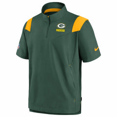 Green Bay Packers Sideline Coaches Chevron Lockup Pullover Top - Kelly Green Pullover