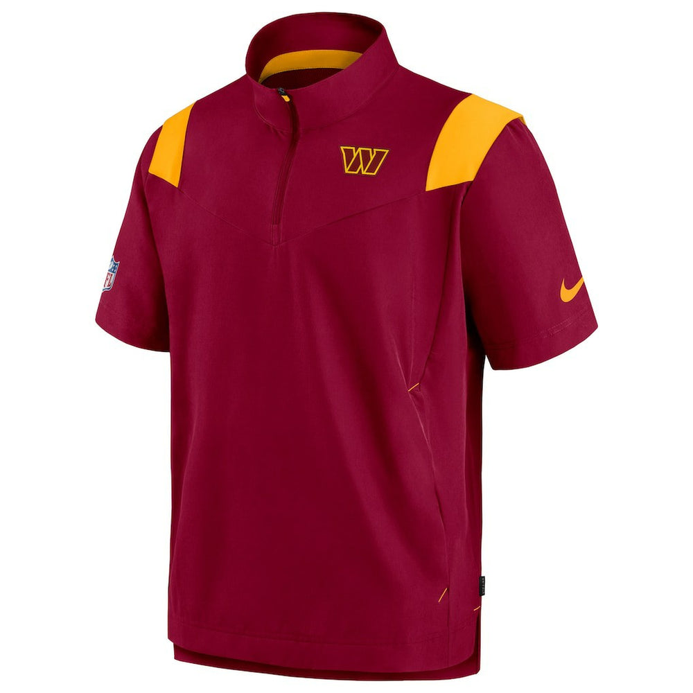 Washington Commanders Sideline Coaches Chevron Lockup Pullover Top - Burgundy Pullover