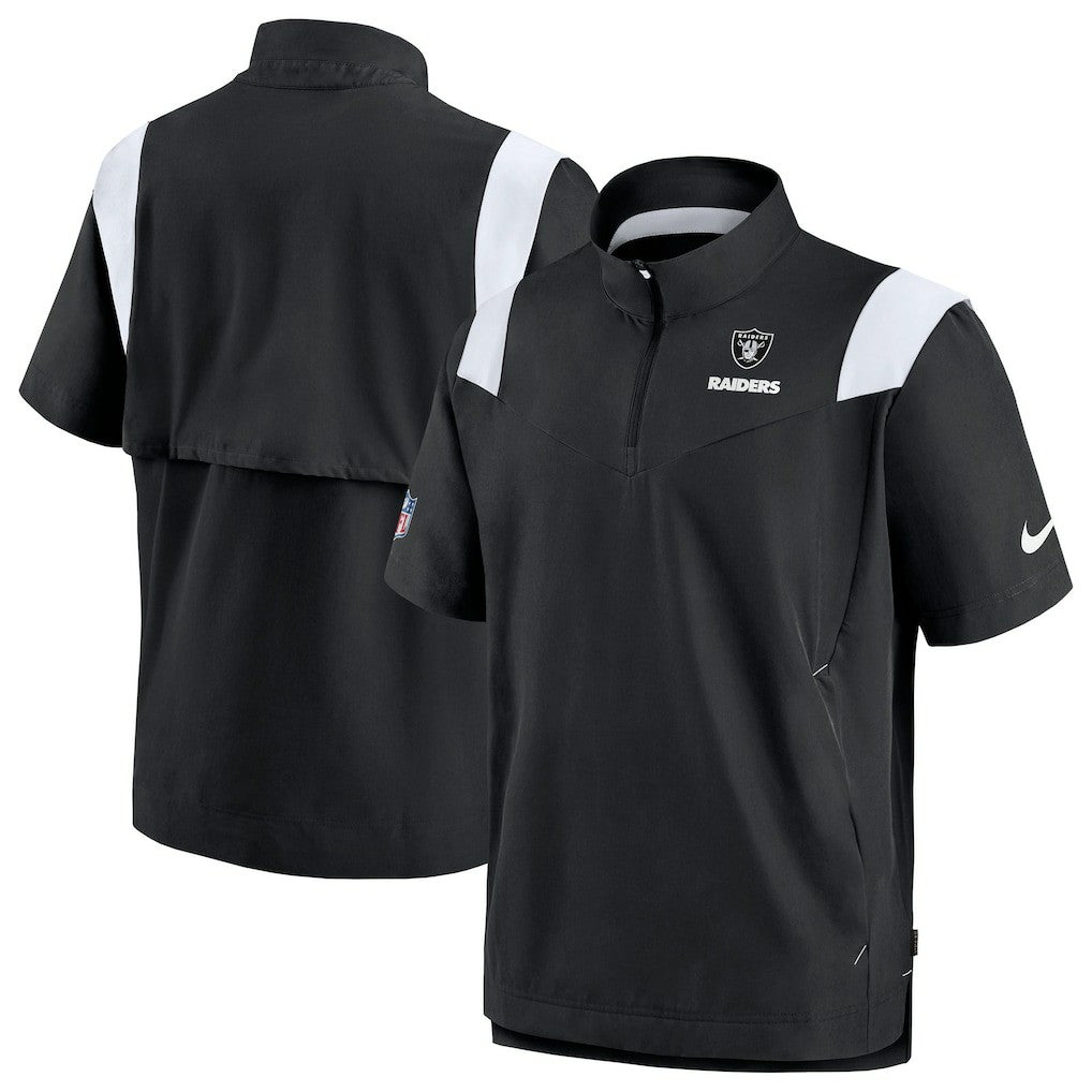 Las Vegas Raiders Sideline Coaches Chevron Lockup Pullover Top - Black Pullover