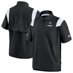 Las Vegas Raiders Sideline Coaches Chevron Lockup Pullover Top - Black Pullover