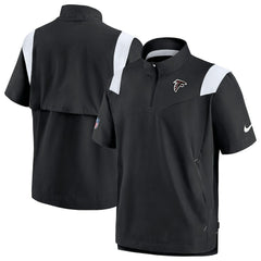 Atlanta Falcons Sideline Coaches Chevron Lockup Pullover Top - Black Pullover