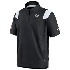 Atlanta Falcons Sideline Coaches Chevron Lockup Pullover Top - Black Pullover