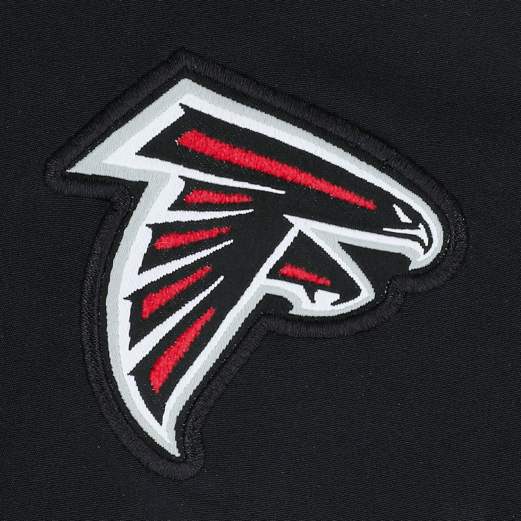 Atlanta Falcons Sideline Coaches Chevron Lockup Pullover Top - Black Pullover