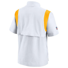 Pittsburgh Steelers Sideline Coaches Chevron Lockup Pullover Top - White Pullover