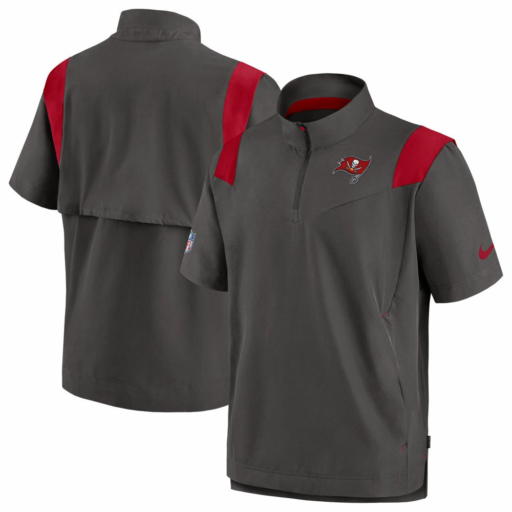 Tampa Bay Buccaneers Sideline Coaches Chevron Lockup Pullover Top - Pewter Pullover