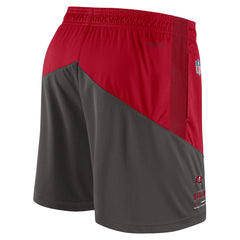 Tampa Bay Buccaneers Sideline Primary Lockup Performance Shorts - Red/Pewter Shorts