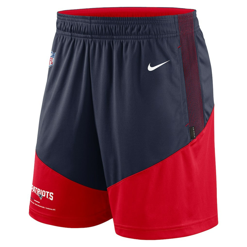 New England Patriots Sideline Primary Lockup Performance Shorts - Navy/Red Shorts