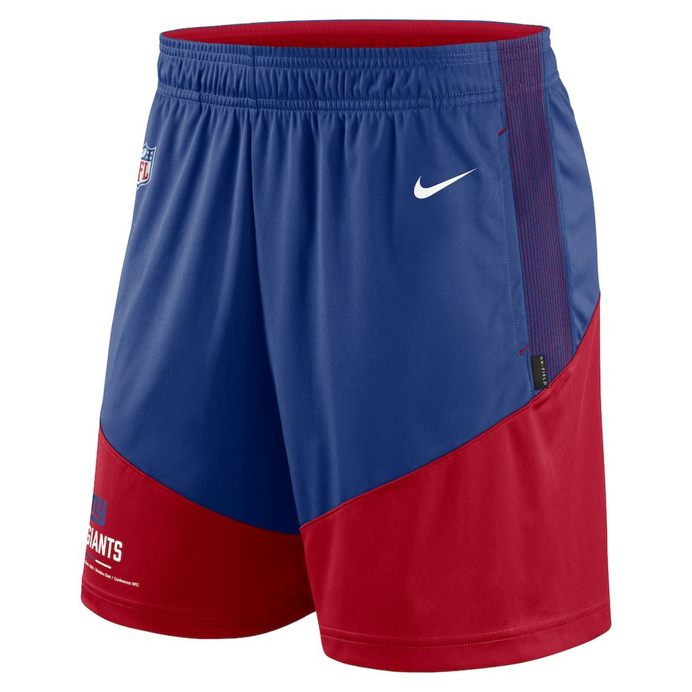 New York Giants Sideline Primary Lockup Performance Shorts - Royal/Red Shorts