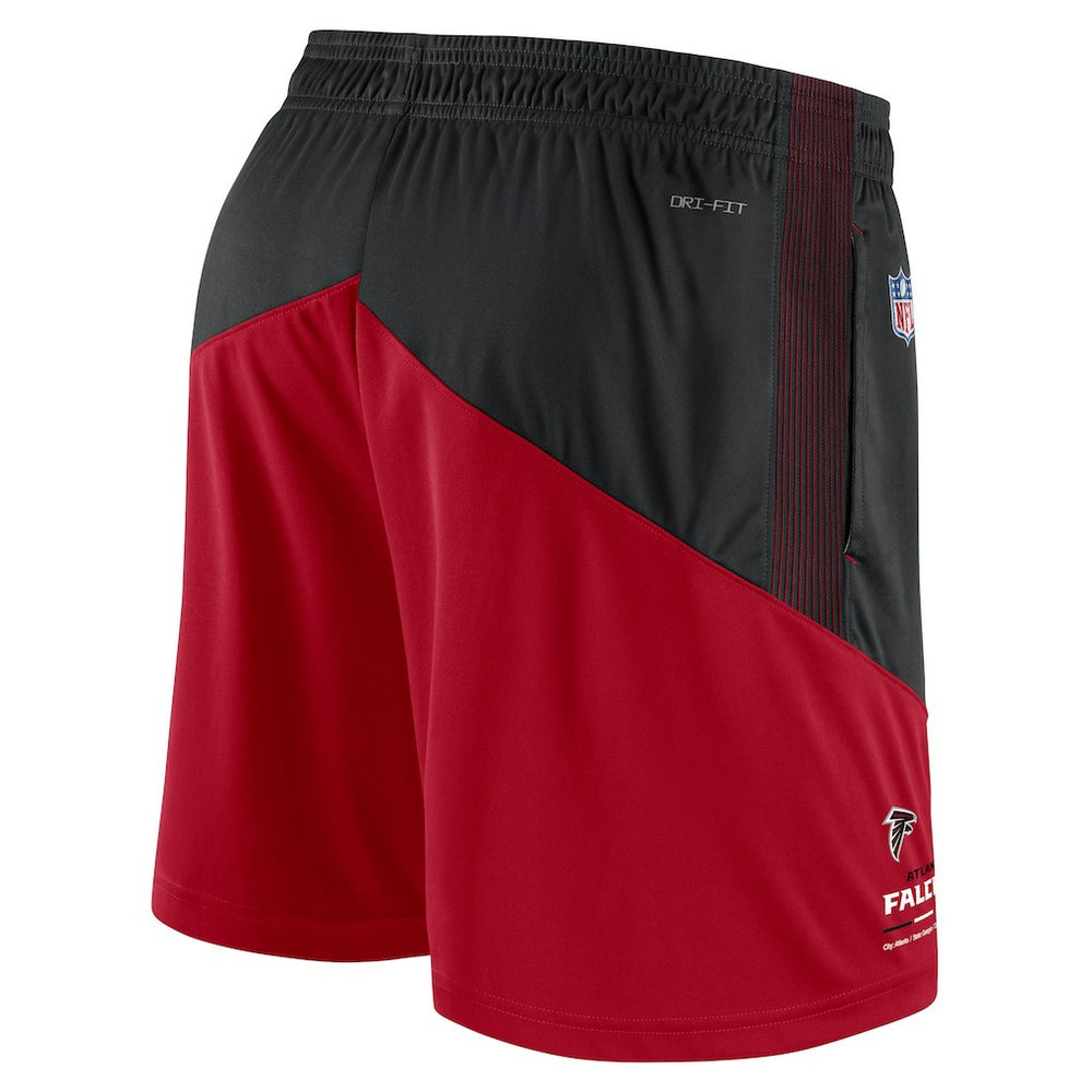 Atlanta Falcons Sideline Primary Lockup Performance Shorts - Black/Red Shorts