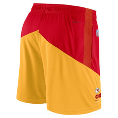 Kansas City Chiefs Sideline Primary Lockup Performance Shorts - Red/Gold Shorts