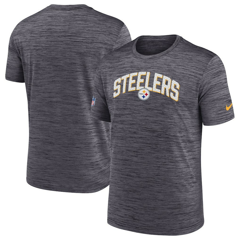 Pittsburgh Steelers Sideline Velocity Athletic Stack Performance T-Shirt - Black T-shirts