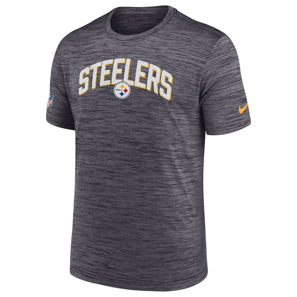Pittsburgh Steelers Sideline Velocity Athletic Stack Performance T-Shirt - Black T-shirts