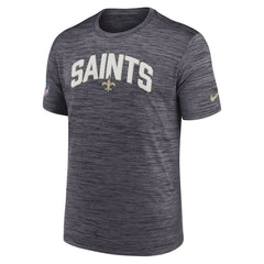 New Orleans Saints Sideline Velocity Athletic Stack Performance T-Shirt - Black T-shirts