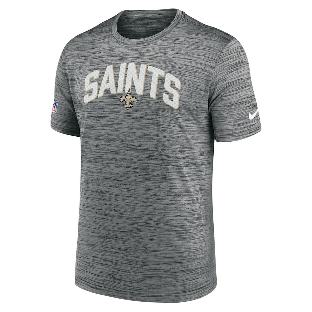 New Orleans Saints Sideline Velocity Athletic Stack Performance T-Shirt - Gray T-shirts
