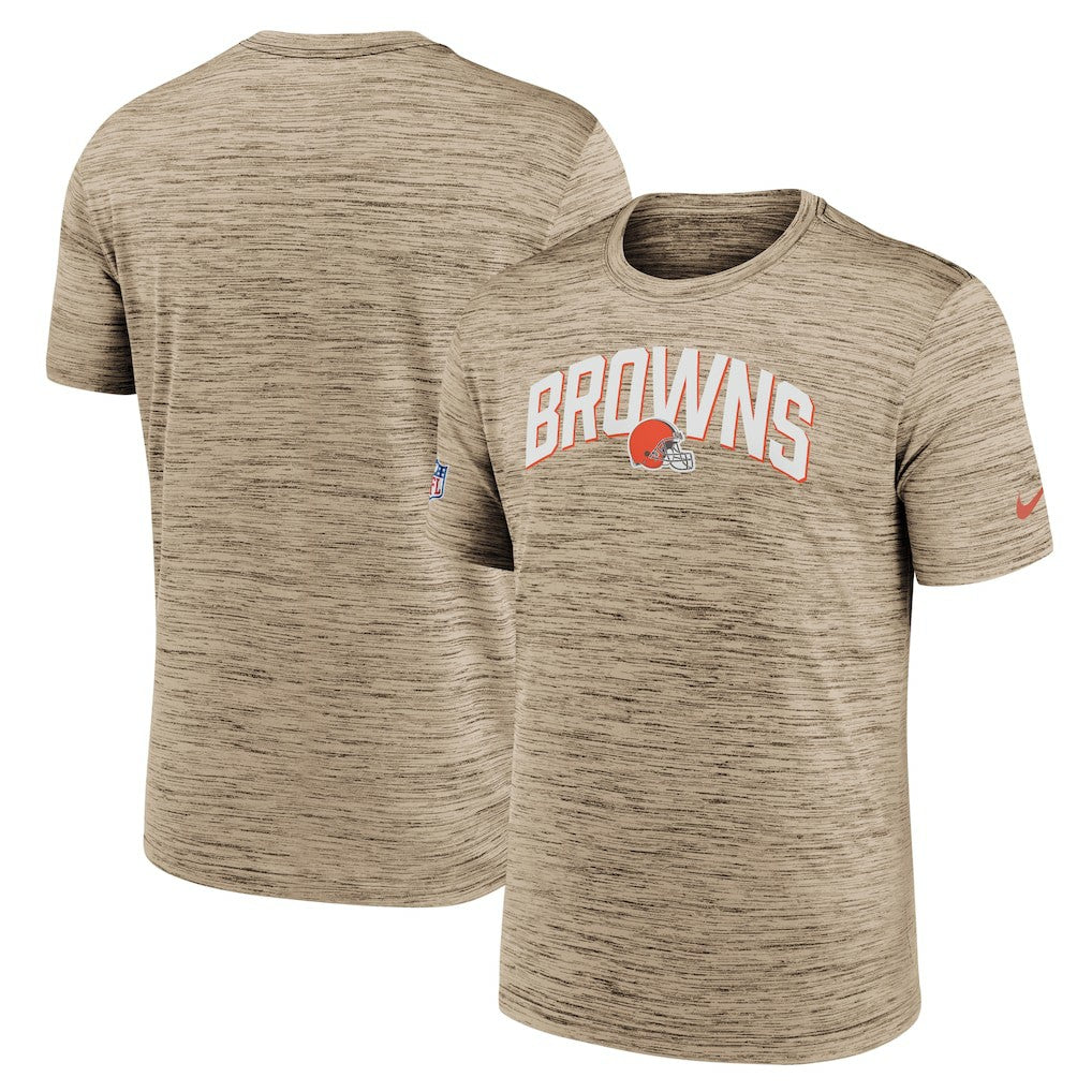 Cleveland Browns Sideline Velocity Athletic Stack Performance T-Shirt - Brown T-shirts