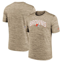 Cleveland Browns Sideline Velocity Athletic Stack Performance T-Shirt - Brown T-shirts