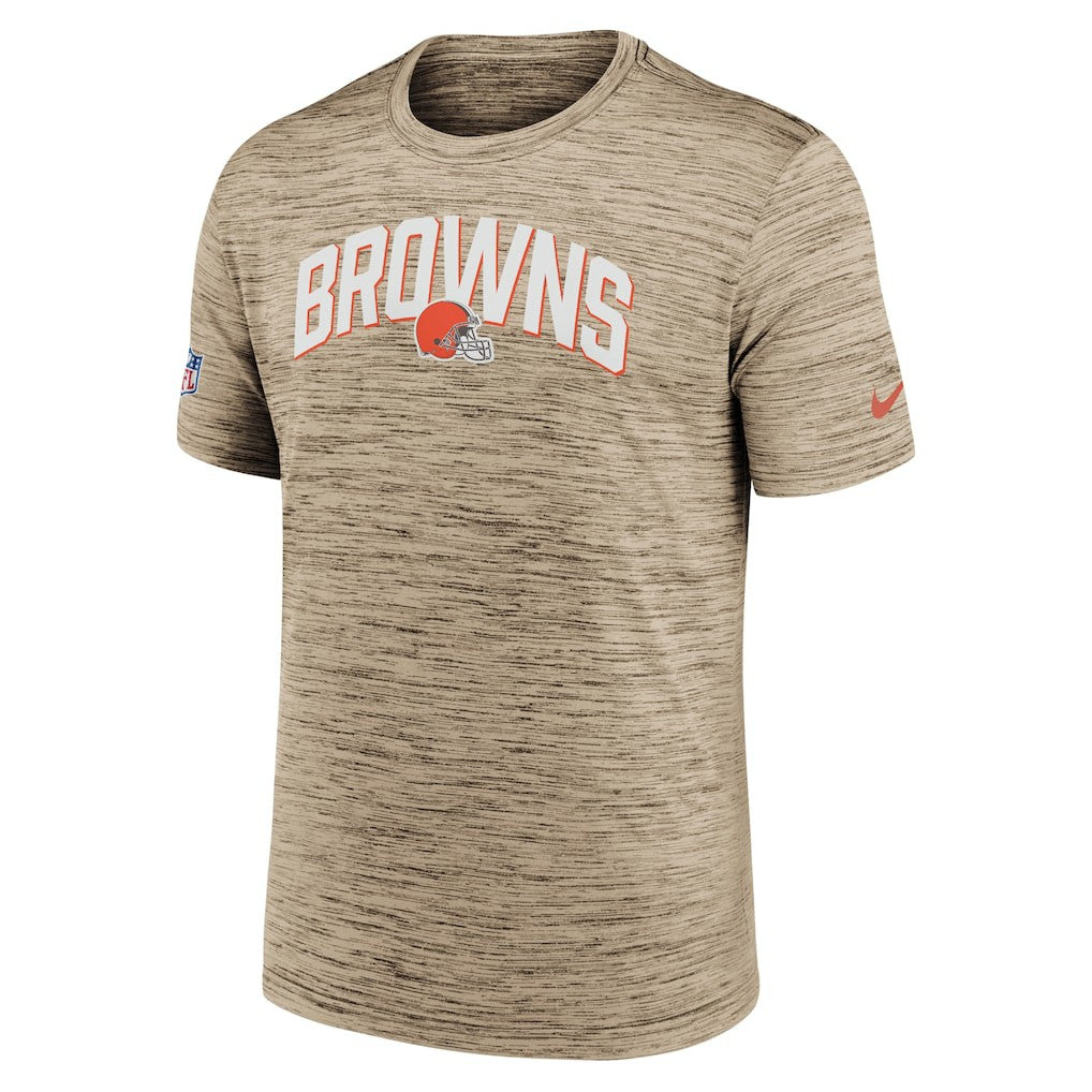 Cleveland Browns Sideline Velocity Athletic Stack Performance T-Shirt - Brown T-shirts