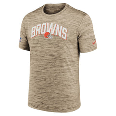Cleveland Browns Sideline Velocity Athletic Stack Performance T-Shirt - Brown T-shirts
