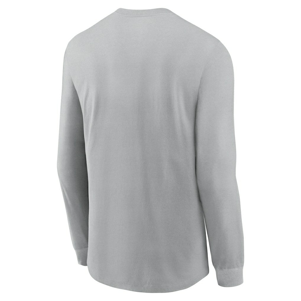 Cleveland Browns Sideline Infograph Lock Up Performance Long Sleeve T-Shirt - Silver T-shirts