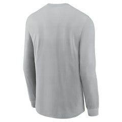 Cleveland Browns Sideline Infograph Lock Up Performance Long Sleeve T-Shirt - Silver T-shirts