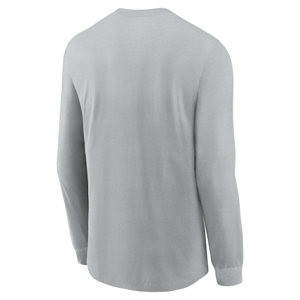 Arizona Cardinals Sideline Infograph Lock Up Performance Long Sleeve T-Shirt - Gray T-shirts